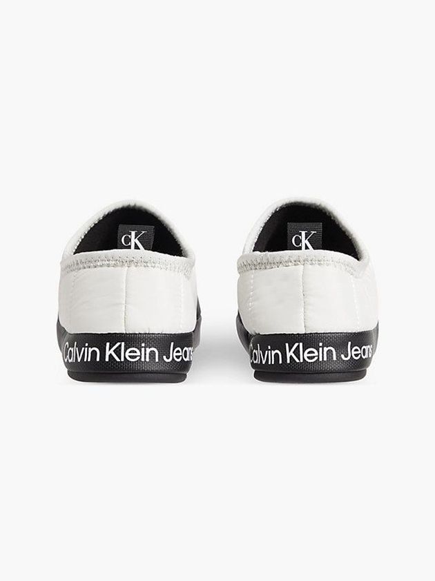 White Calvin Klein Recycled Quilted Men Slippers | NBTL-10248