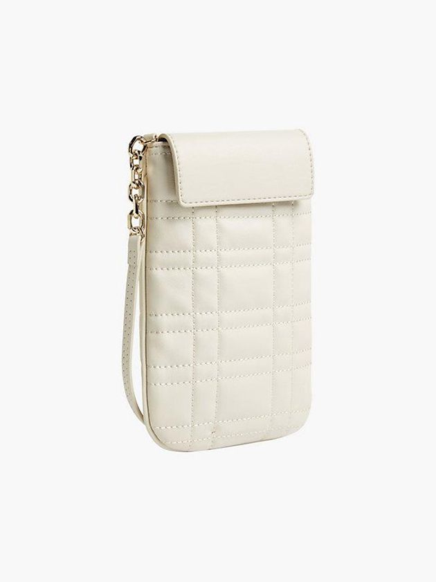 White Calvin Klein Recycled Quilted Phone Women Bags | CJKX-43682