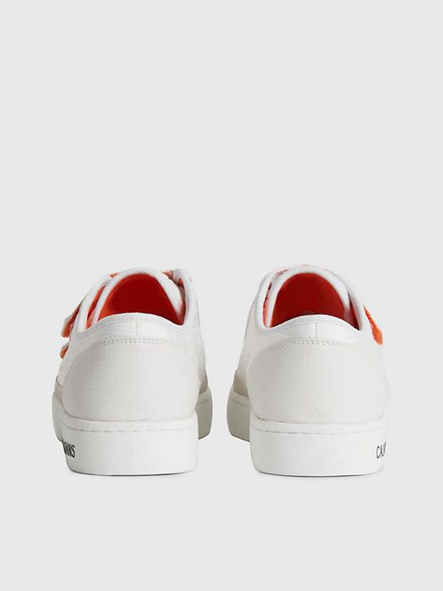 White Calvin Klein Recycled Velcro Men Sneakers | JOWX-96125