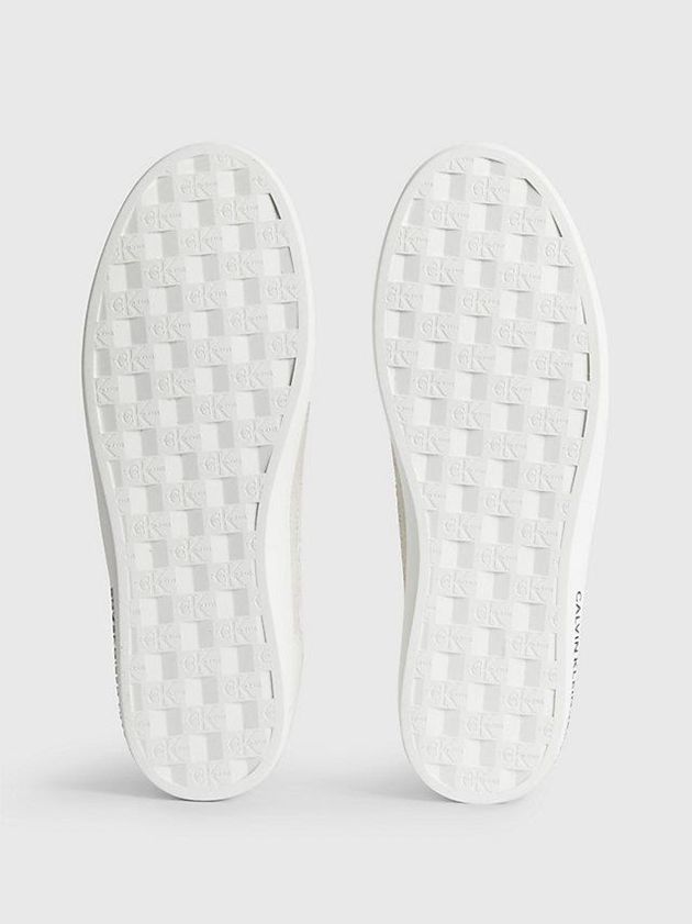 White Calvin Klein Recycled Velcro Men Sneakers | JOWX-96125