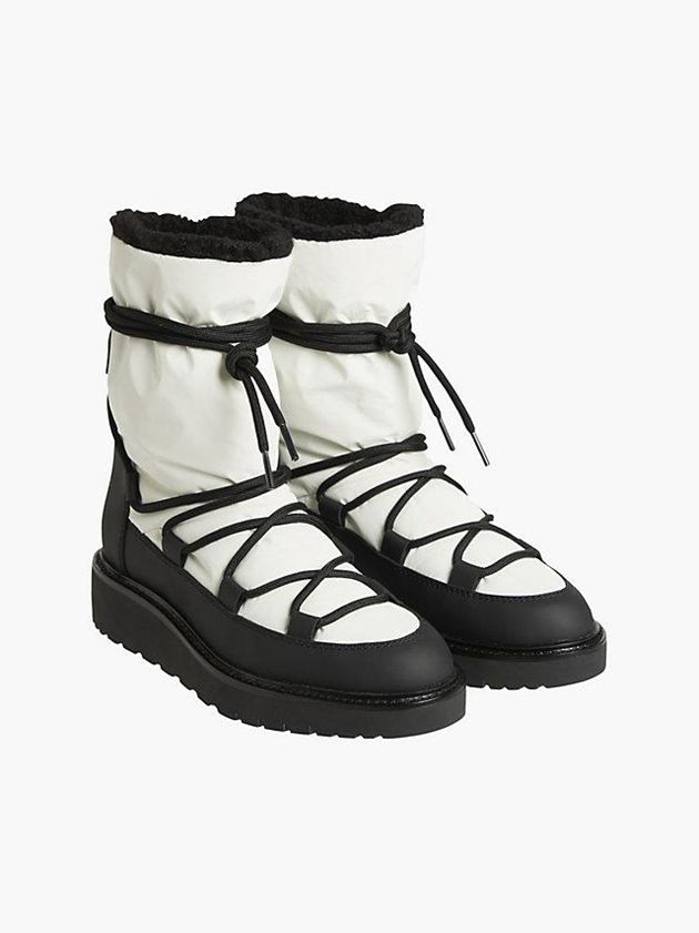 White Calvin Klein Recycled Women Boots | EHOL-10678