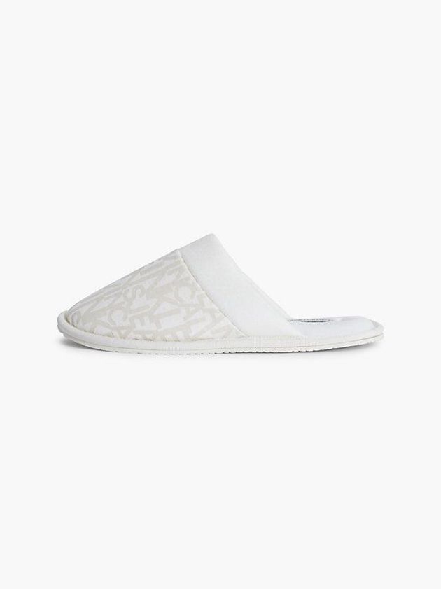 White Calvin Klein Recycled Women Slippers | ATVX-93418