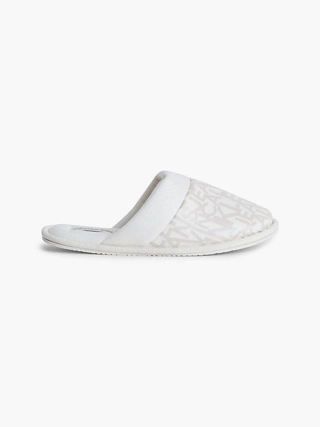 White Calvin Klein Recycled Women Slippers | ATVX-93418