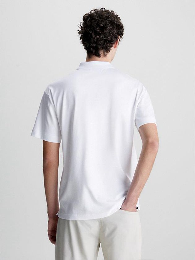 White Calvin Klein Regular Fit Men Polo Shirt | JOLD-37462