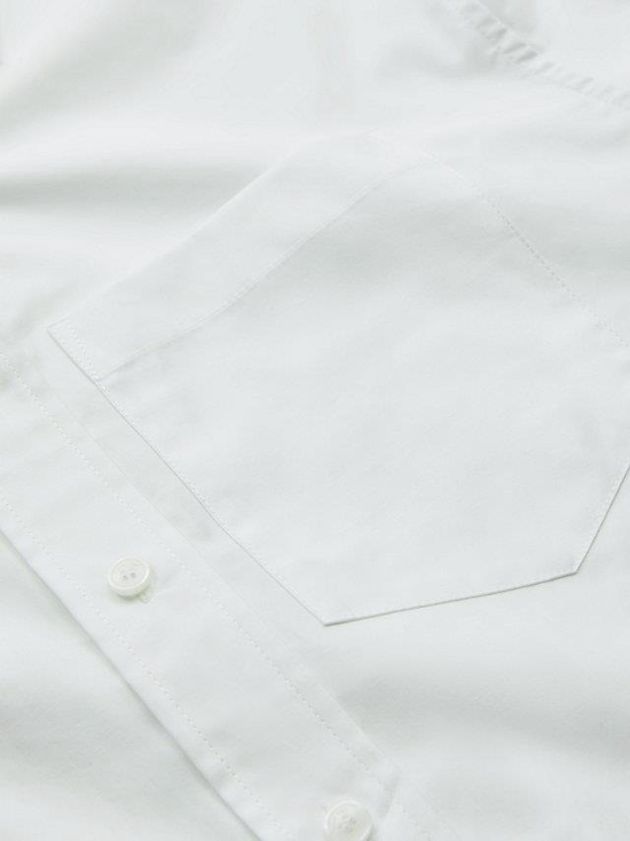 White Calvin Klein Relaxed Cotton Satin Shirt Women Top | YBUK-02613