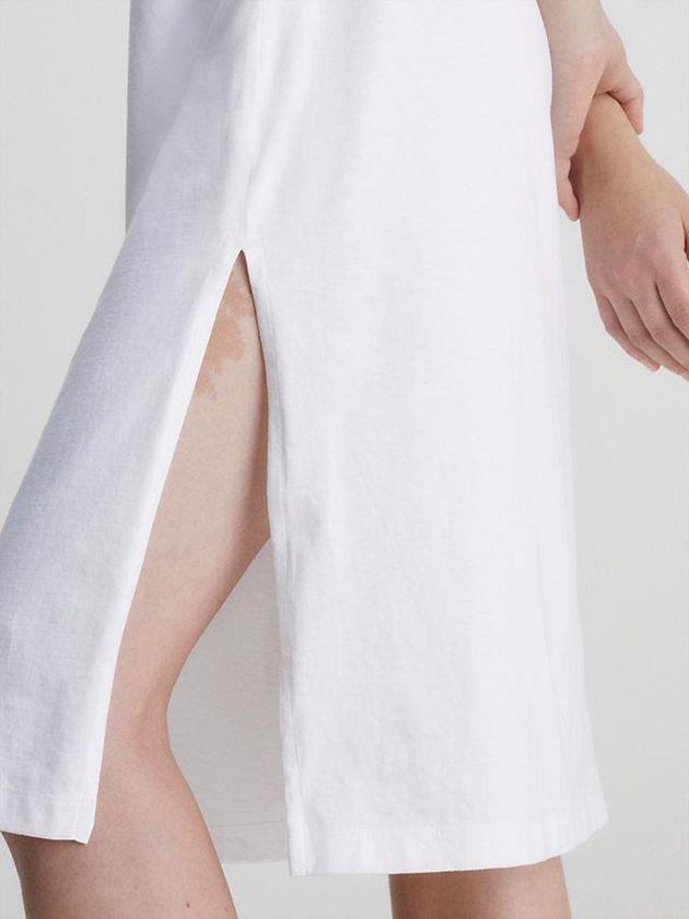 White Calvin Klein Relaxed Long T-Shirt Women Dress | LYQG-42376