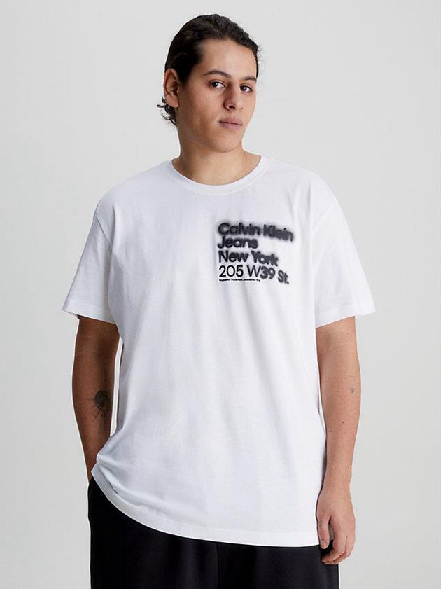 White Calvin Klein Relaxed Organic Cotton Men T-Shirt | DZEV-62870