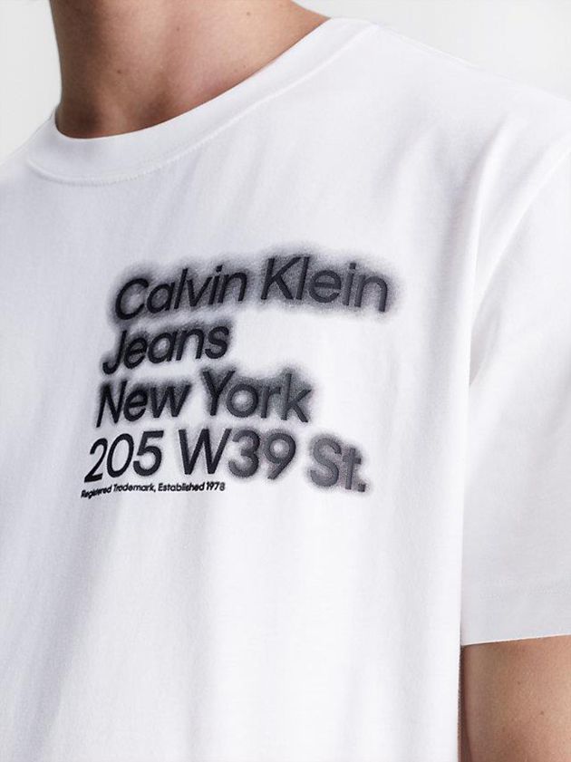 White Calvin Klein Relaxed Organic Cotton Men T-Shirt | DZEV-62870