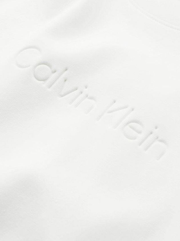 White Calvin Klein Relaxed Organic Cotton Men Sweatshirt | MWRA-17420