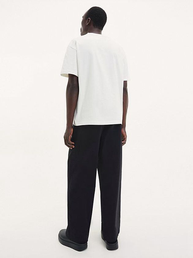 White Calvin Klein Relaxed Photo Print Men T-Shirt | XYDP-39768