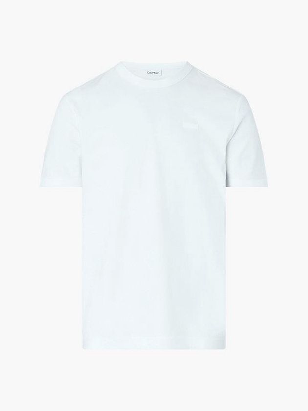 White Calvin Klein Relaxed Satin Touch Men T-Shirt | VCUS-51079
