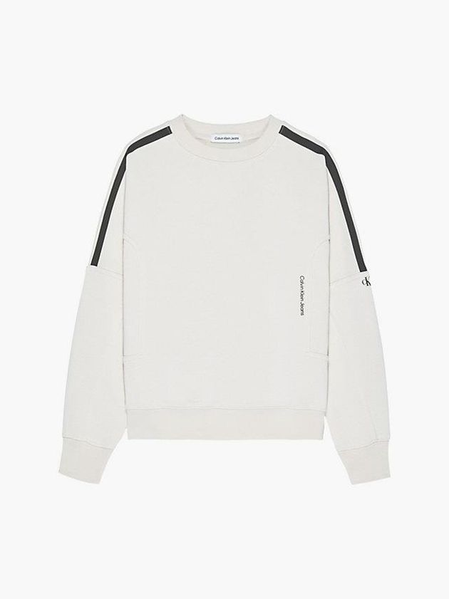 White Calvin Klein Relaxed Skater Boys's Sweatshirt | IWFO-47238