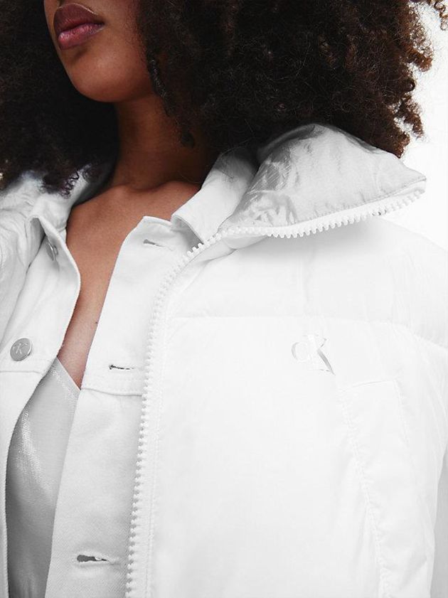 White Calvin Klein Reversible Recycled Polyester Padded Women Vest | GZTY-89371