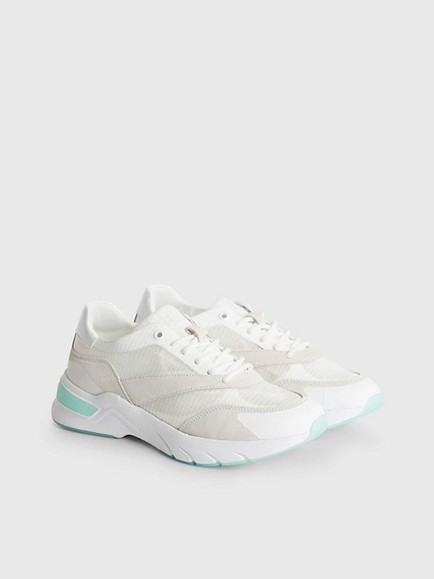 White Calvin Klein Ripstop Women Sneakers | XCOU-80932