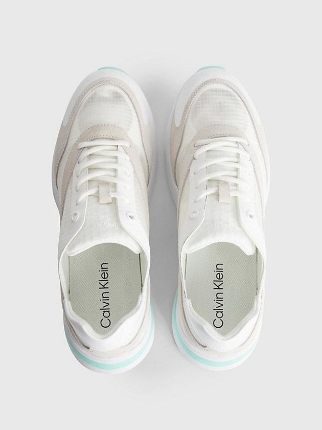 White Calvin Klein Ripstop Women Sneakers | XCOU-80932