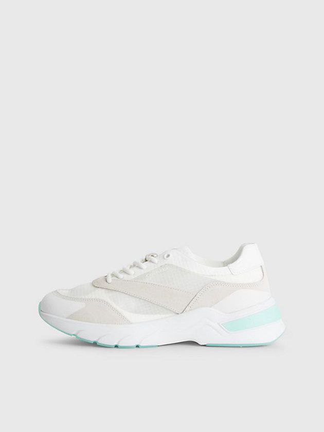 White Calvin Klein Ripstop Women Sneakers | XCOU-80932