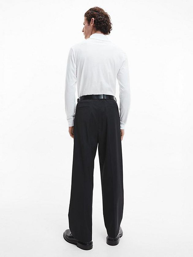 White Calvin Klein Roll Neck Men Top | VWLM-35027