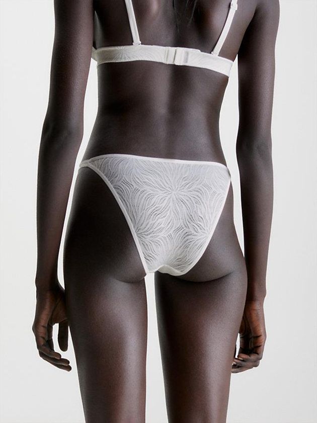 White Calvin Klein Sheer Marquisette Women Thong | YSKT-69308