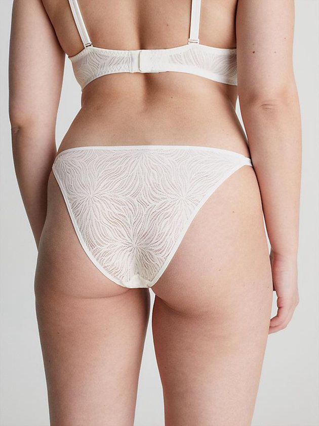 White Calvin Klein Sheer Marquisette Women Thong | YSKT-69308