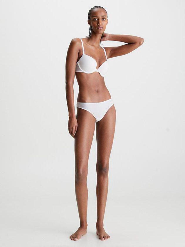 White Calvin Klein Sheer Marquisette Women Thong | QECY-35974