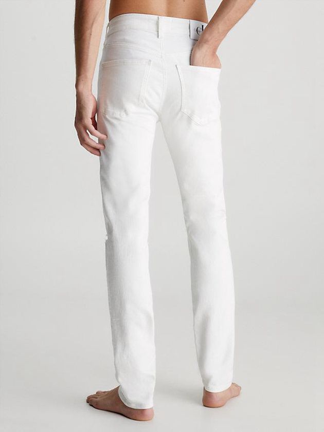 White Calvin Klein Skinny Men Jeans | VMUF-61392