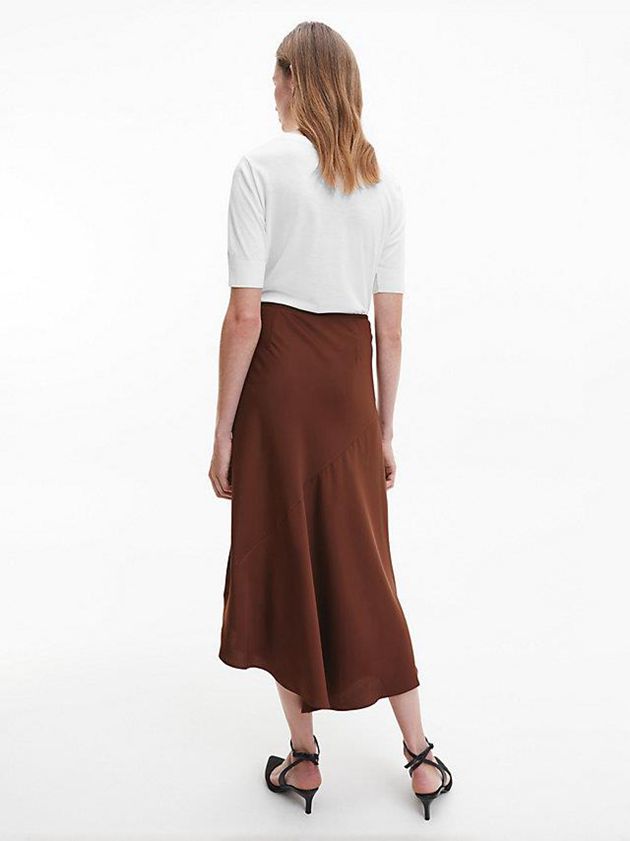 White Calvin Klein Slim Lyocell Knit Women Top | CLHO-78569