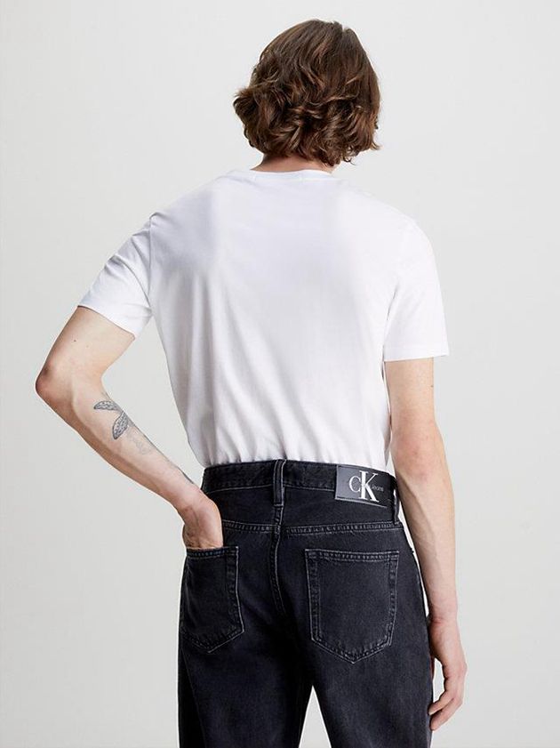 White Calvin Klein Slim Monogram Men T-Shirt | OSKJ-72413