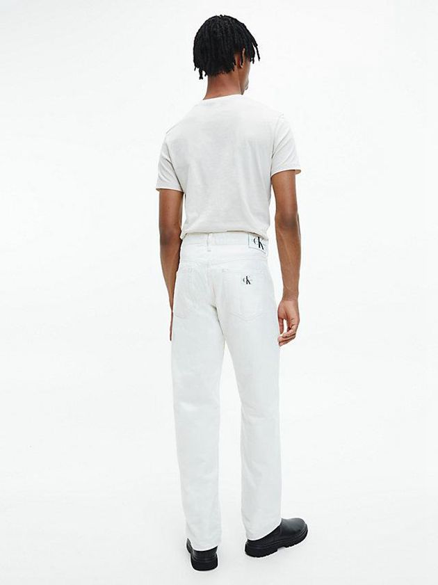 White Calvin Klein Slim Monogram Men T-Shirt | KQMU-79201