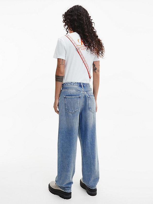 White Calvin Klein Slim Monogram Women T-Shirt | LEIO-19326