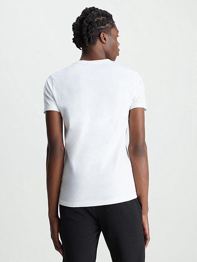 White Calvin Klein Slim Organic Cotton Men T-Shirt | NWJT-24108