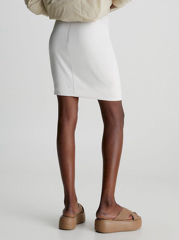 White Calvin Klein Straight Mini Women Skirt | EHSX-46958