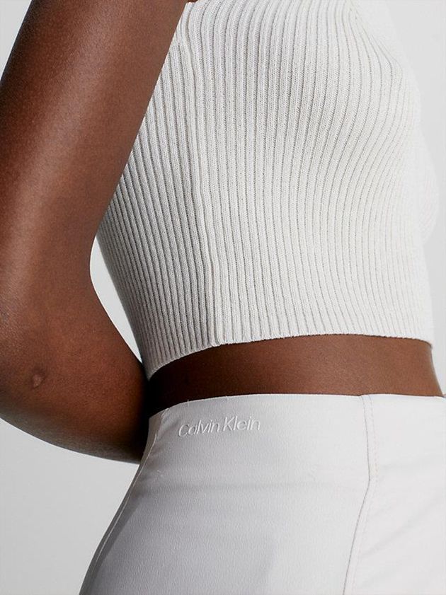 White Calvin Klein Straight Mini Women Skirt | EHSX-46958