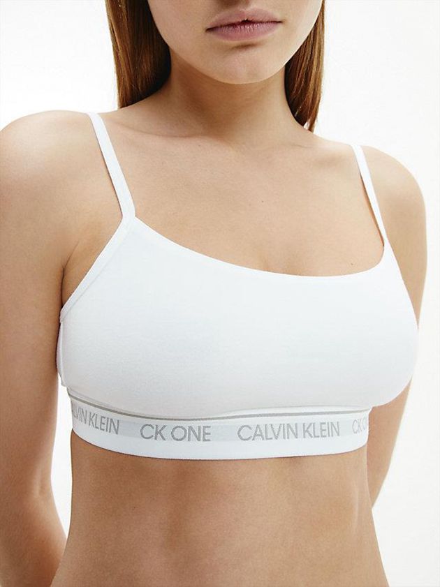 White Calvin Klein String - CK One Women Bra | TMHJ-86435