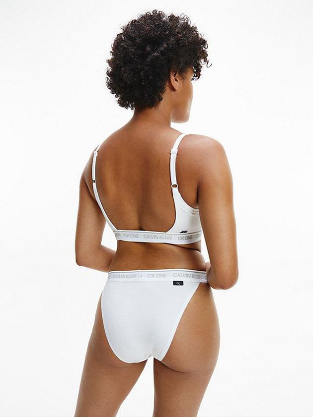 White Calvin Klein String - CK One Women Bra | TMHJ-86435