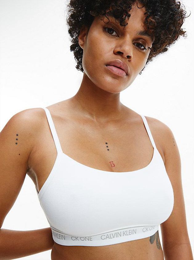 White Calvin Klein String - CK One Women Bra | TMHJ-86435