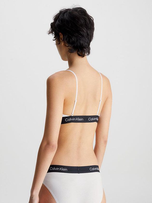 White Calvin Klein String - Ck96 Women Bra | FGQU-83496