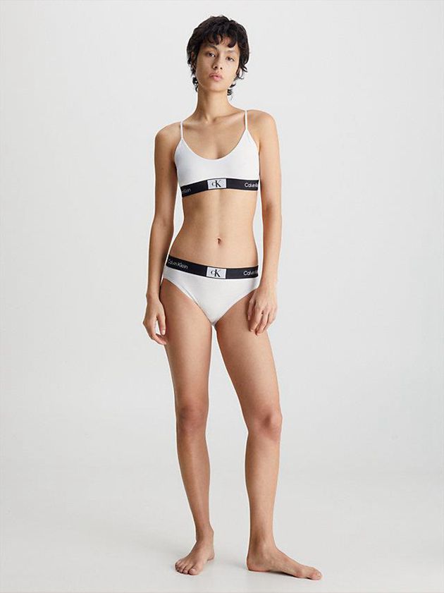 White Calvin Klein String - Ck96 Women Bra | FGQU-83496