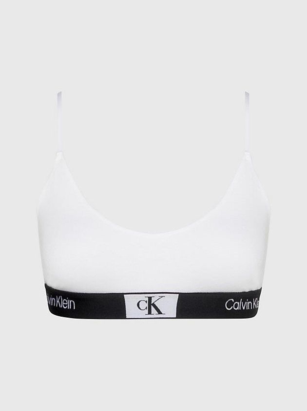 White Calvin Klein String - Ck96 Women Bra | FGQU-83496