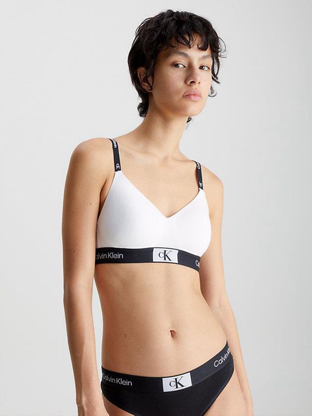 White Calvin Klein String - Ck96 Women Bra | CWOB-96812