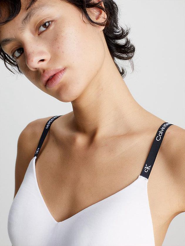 White Calvin Klein String - Ck96 Women Bra | CWOB-96812