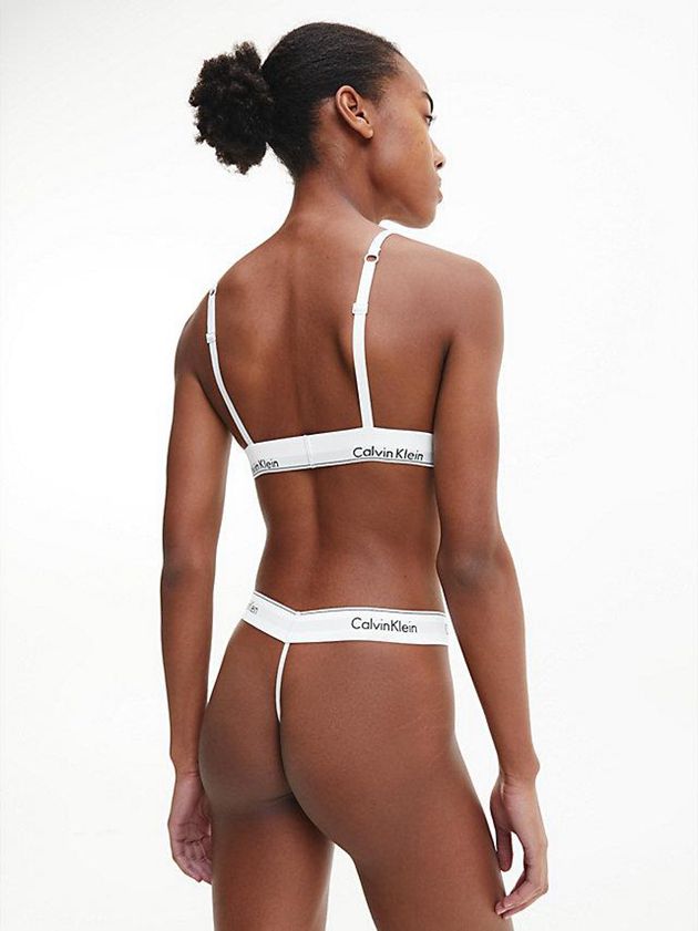 White Calvin Klein String - Modern V-Day Women Thong | OVXN-02853