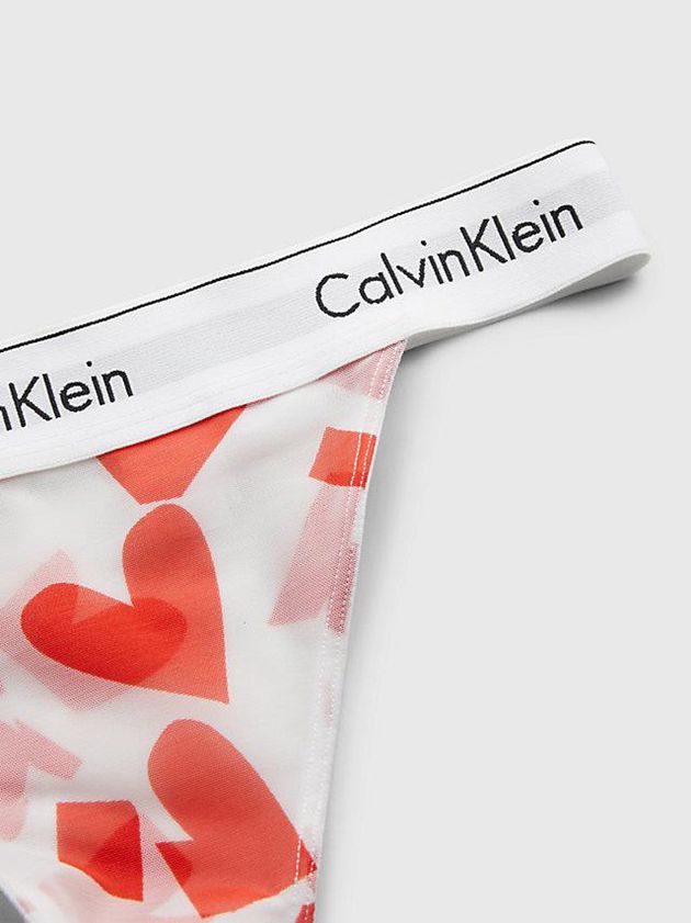 White Calvin Klein String - Modern V-Day Women Thong | OVXN-02853