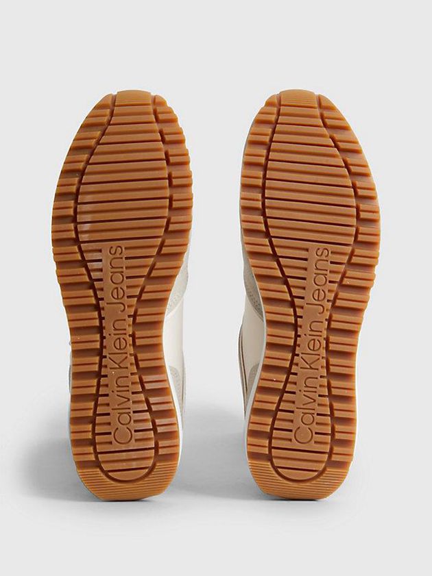 White Calvin Klein Suede Men Sneakers | KHQV-64103