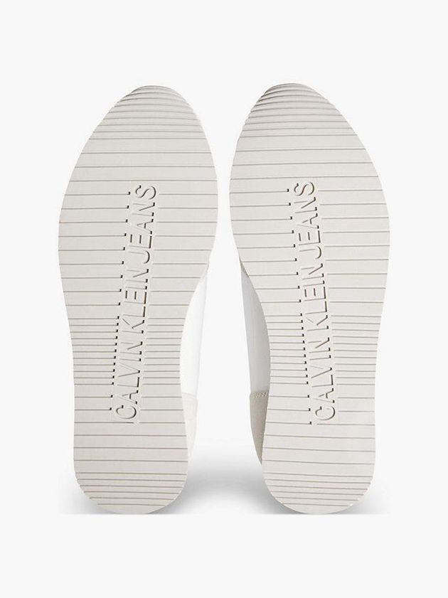 White Calvin Klein Suede Men Sneakers | PVQK-57208