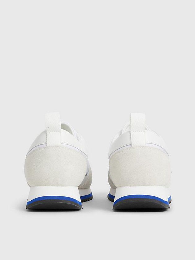 White Calvin Klein Suede Men Sneakers | SQPR-52431