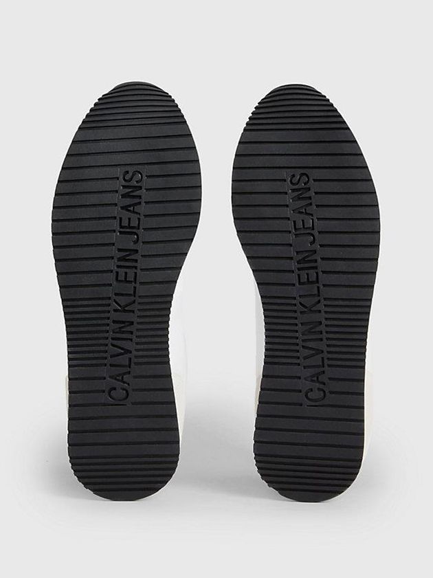 White Calvin Klein Suede Men Sneakers | ZIUB-53681