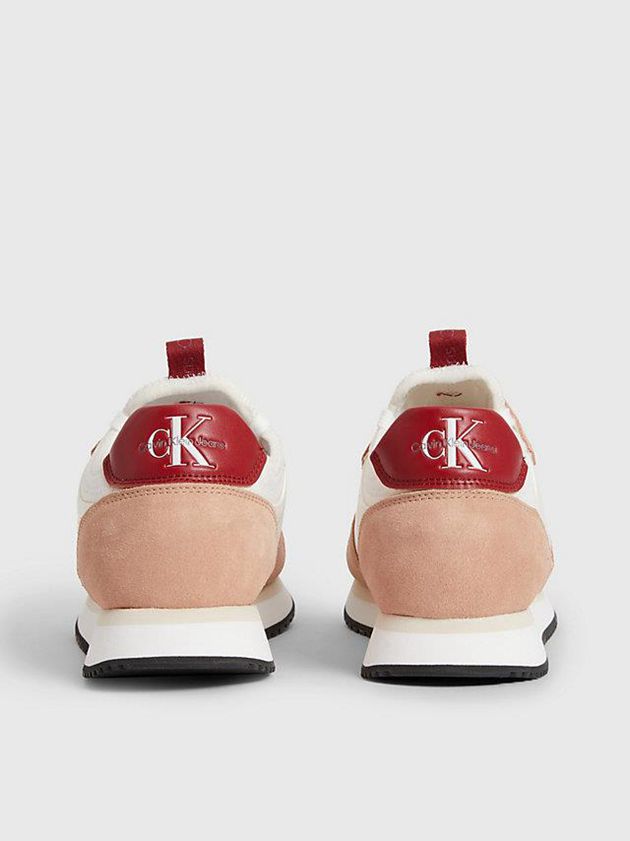 White Calvin Klein Suede Women Sneakers | GLSU-47398