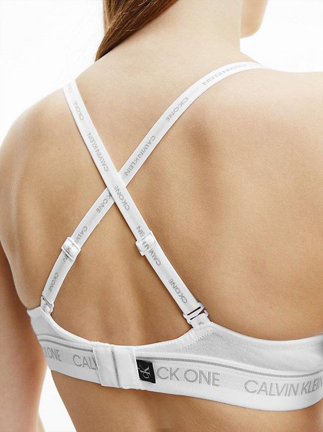 White Calvin Klein T-Shirt - CK One Women Bra | SEBP-42967