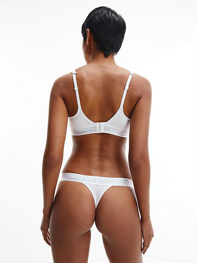 White Calvin Klein Triangle - Modern Structure Women Bra | DZMW-83960