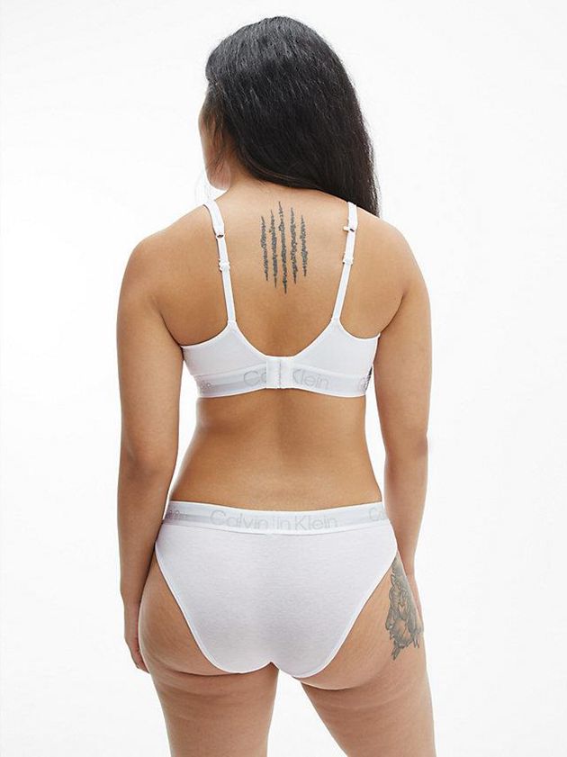 White Calvin Klein Triangle - Modern Structure Women Bra | DZMW-83960